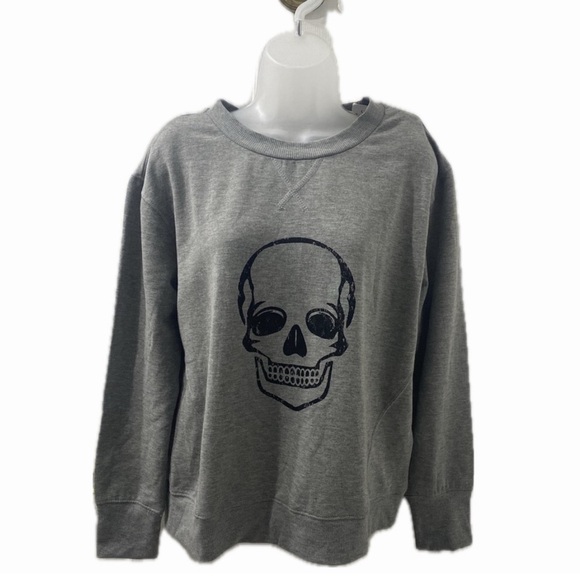 C&C California Tops - C&C California Halloween Skull Graphic Lightweight Sweatshirt